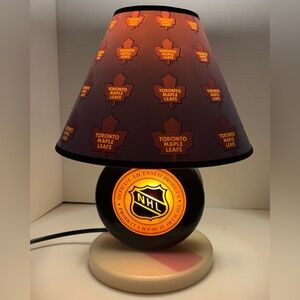 Vintage 1999 NHL Toronto Maple Leafs  Hockey Puck Lamp Light Tested Working
